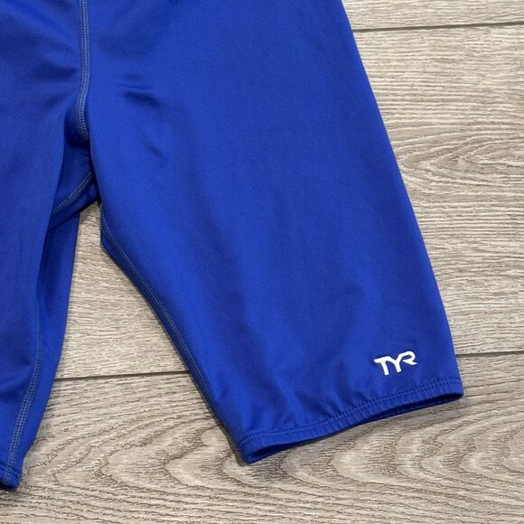 TYR Jammer Men’s Size 30 Blue Swimsuit Swimming Performance Competitive - Picture 2 of 4